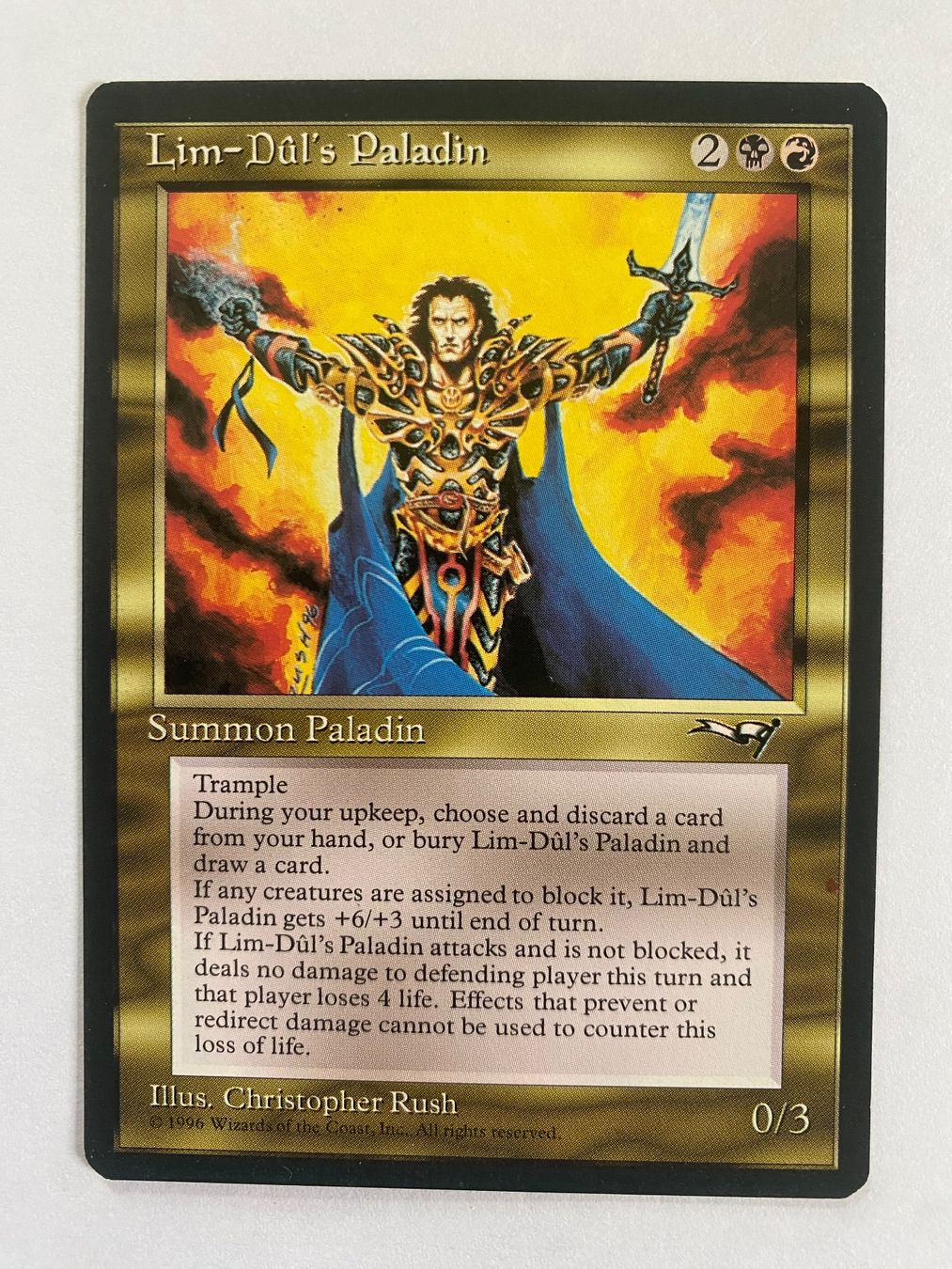 Magic The Gathering Carte collezionabili: Lim-Dul's Paladin - Alliances – Usato da Bonstetten venduto da ddiederichs