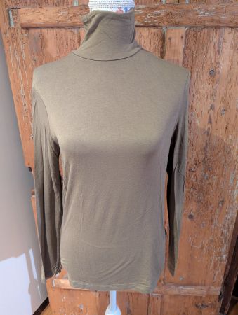 H&M Basics – Damen Rollkragen-Langarmshirt, Grösse M Viskose