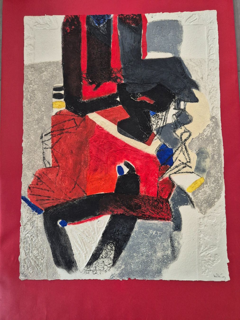 Gemälde: Tableau abstrait unique signé Hélénon 85/95 – Gebraucht aus Fully von tameab 3
