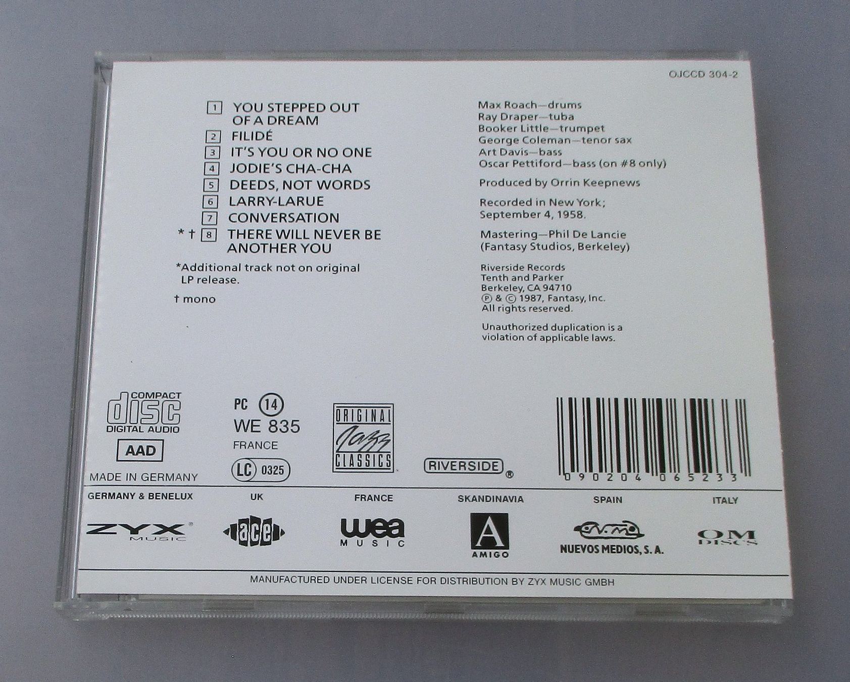 CDs: MAX ROACH - Deeds, Not Words – D'occasion à Wattwil par Muriel11 1