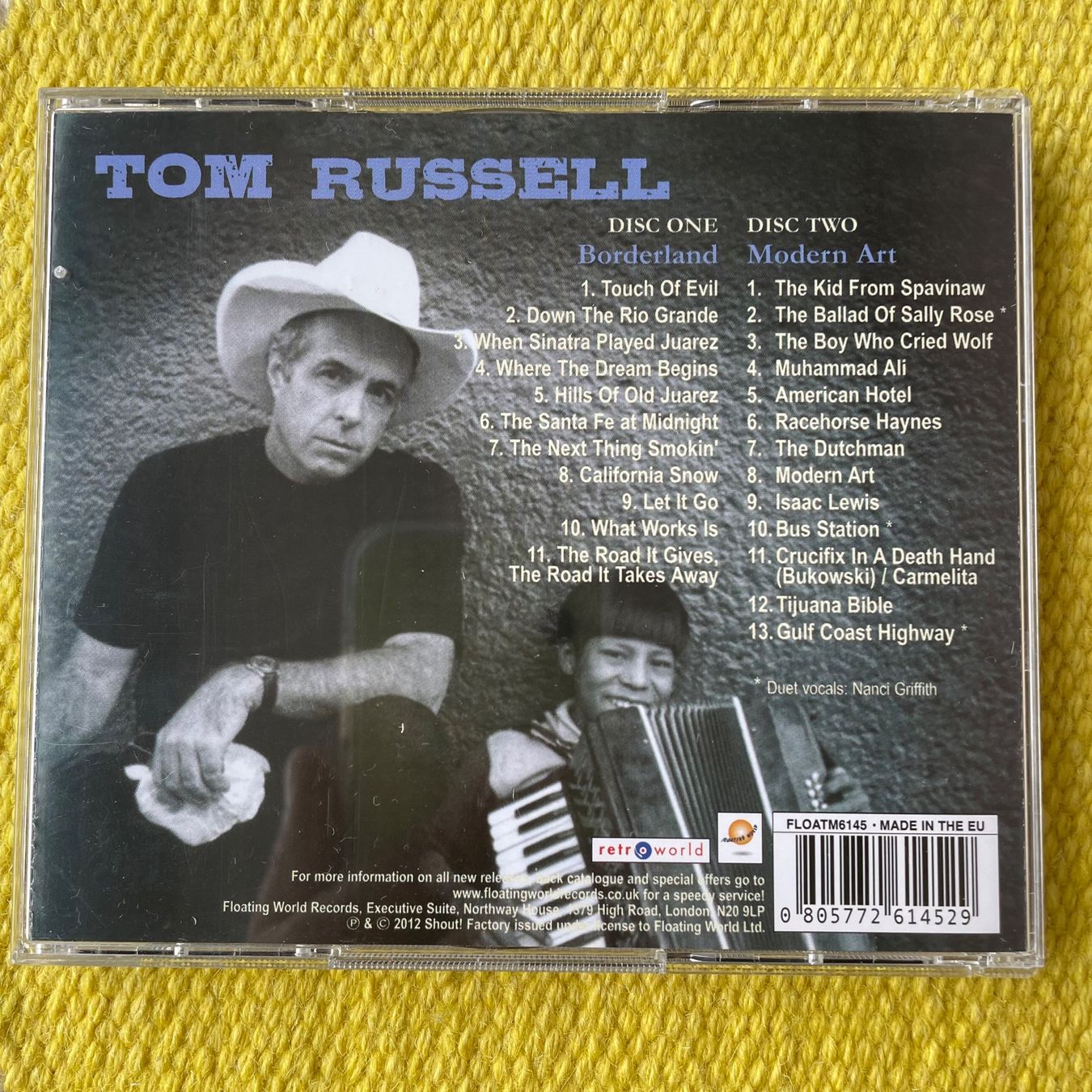 CD: TOM RUSSELL-2CD BORDERLAND/MODERN ART – Usato da Rorschacherberg venduto da CD-Roli 1