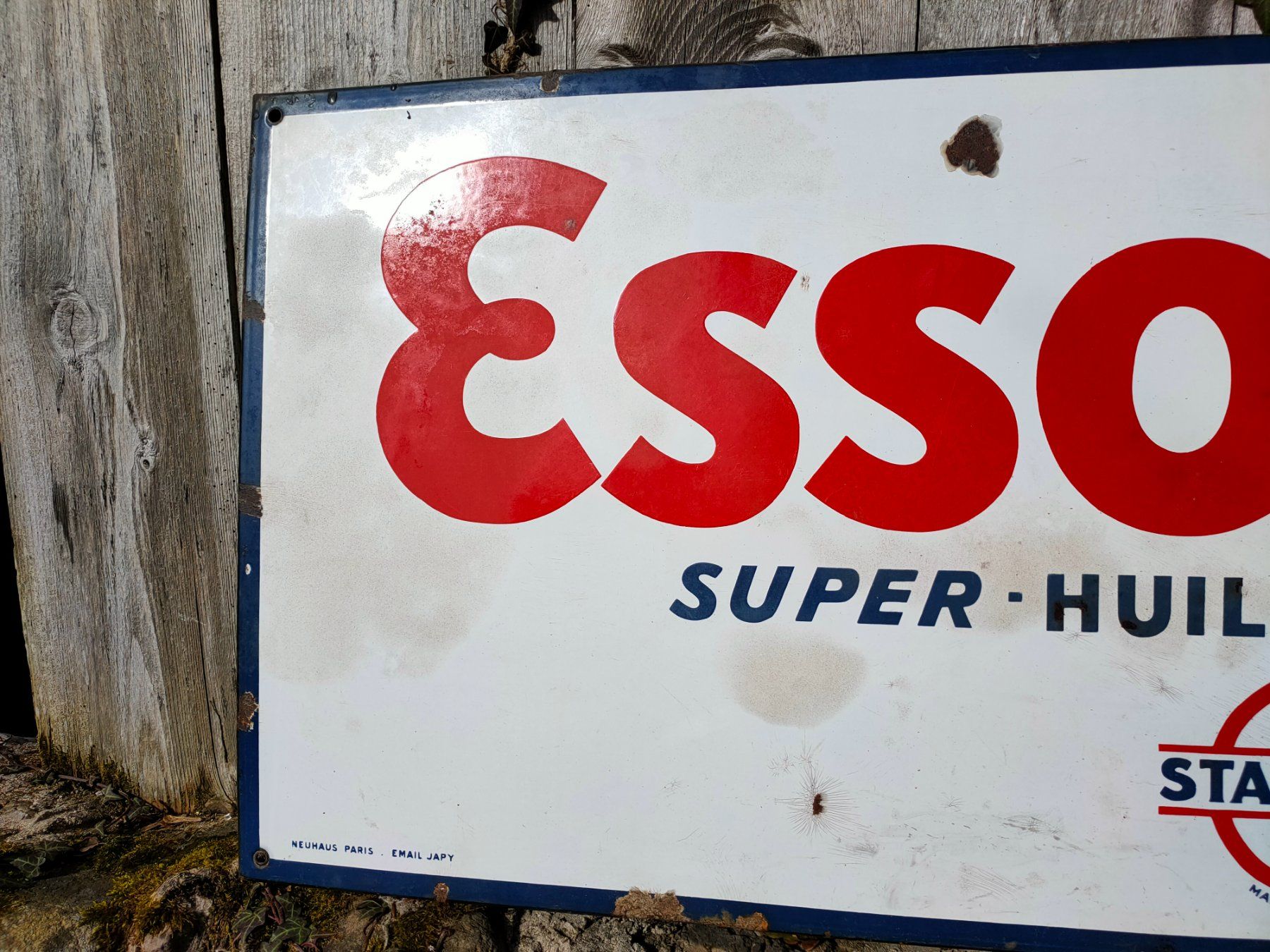 Schilder: Emailschild esso – Gebraucht aus Bretonnières von Minigab 1