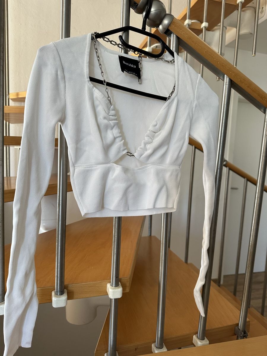 Bershka Tops: Pull crop top Bershka blanc T.S neuf – Neu (gemäss Beschreibung) aus Perroy von barballalla 1