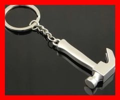 Schlüsselanhänger Hammer Werkzeug Tool Bau Zimmermann Nagel