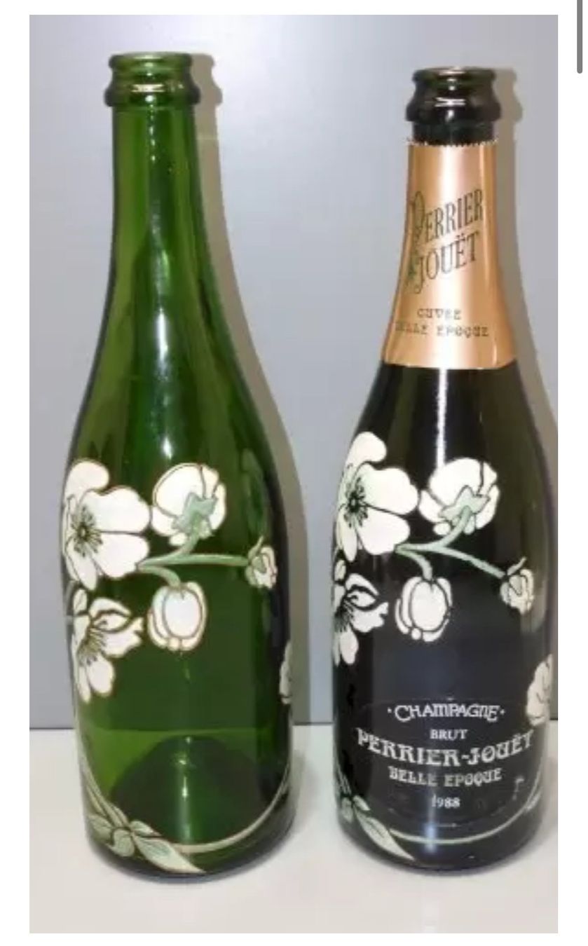 Verres, cruches & bouteilles: Flache Champagnerflasche PERRIER JOUËT handbemalt – D'occasion à Kloten par Nephty 9