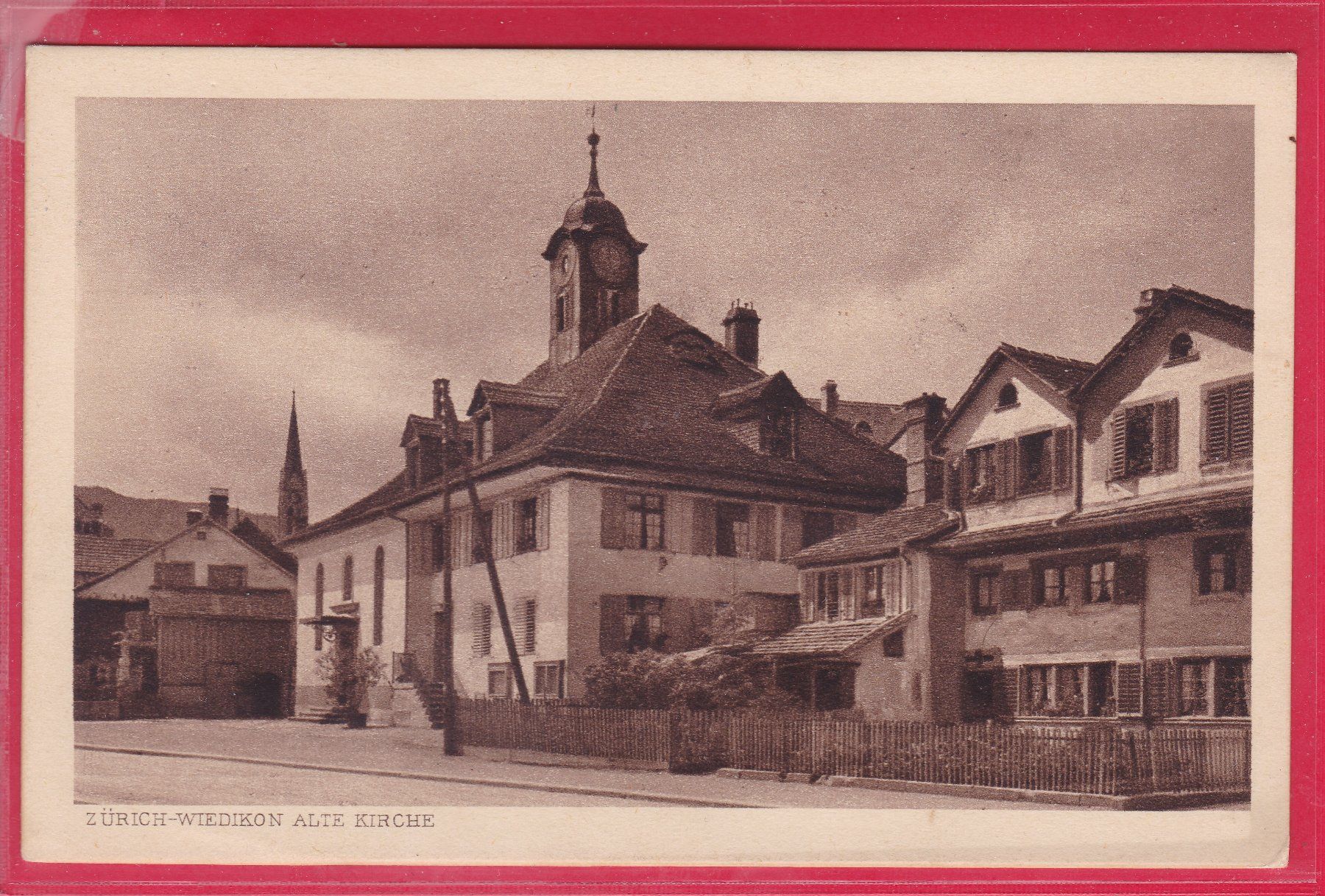 Ansichtskarten: ZÜRICH - WIEDIKON, ALTE KIRCHE, 1.9.1925 – Gebraucht aus Oberrieden von Gebirgsstelze