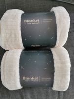 2 Kuscheldecken weiss 130x160 cm ganz neu  