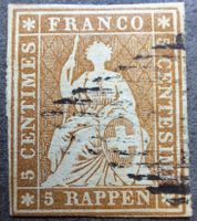 Strubel 22A3.a mit Attest (KF 4.04) ausgebesserte Randlinien