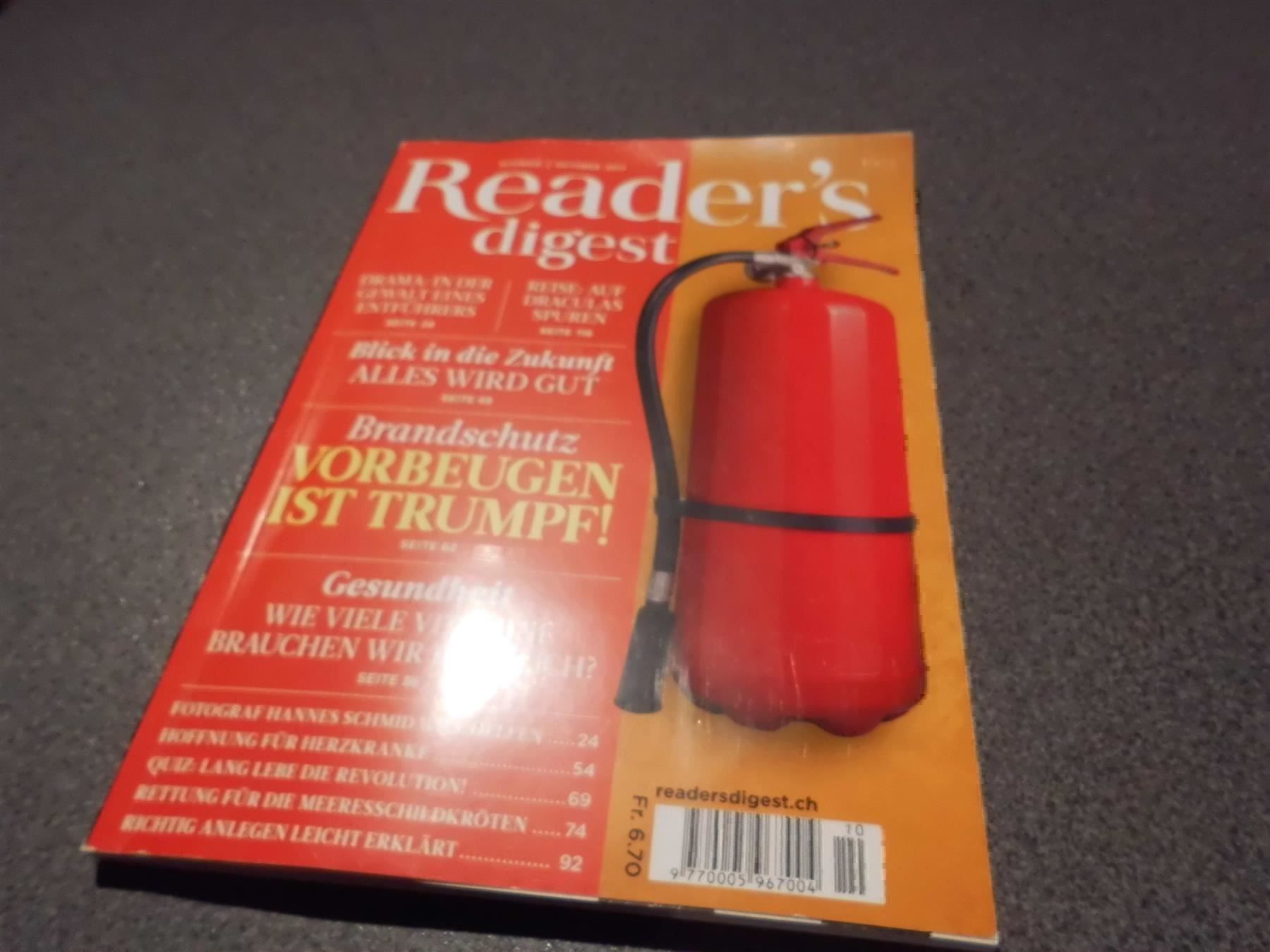 Zeitschriften & Magazine: Reader's digest Oktober 2017 – Gebraucht aus Zürich von Motzkuh
