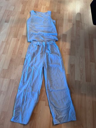 Sommerliches, hellblaues Hosen-Top Set, Grösse XXL