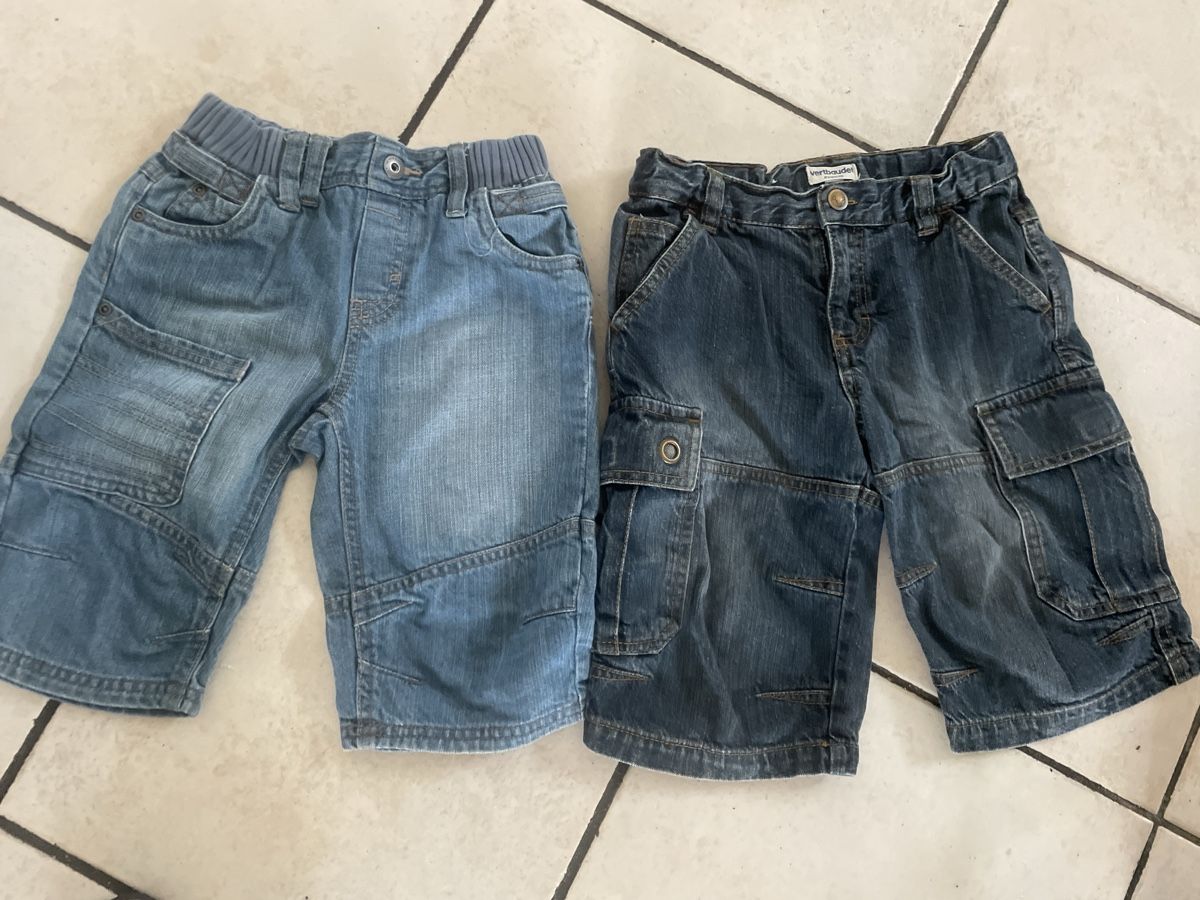 Vertbaudet Hosen: 2 Vertbaudet Jeans Shorts, Gr. 120, Sommer – Neu (gemäss Beschreibung) aus Obergerlafingen von cabo4