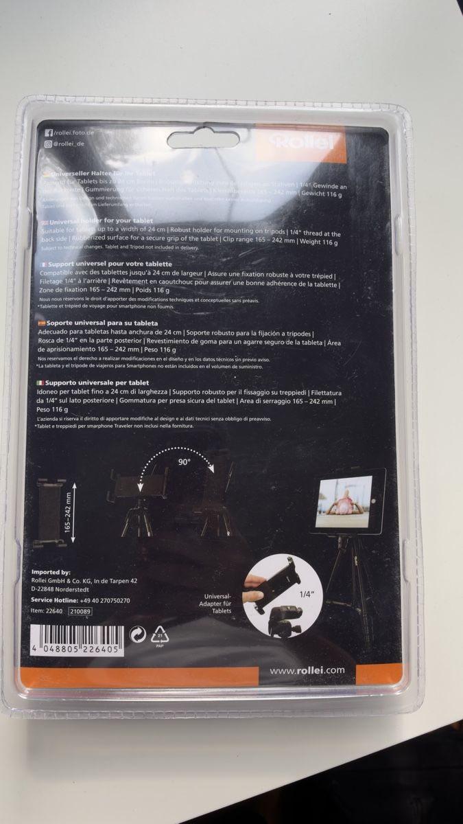 Rollei Bildschirmhalterung: Tablet-Halterung von Rollei – Neu und originalverpackt aus Bischofszell von silste 1