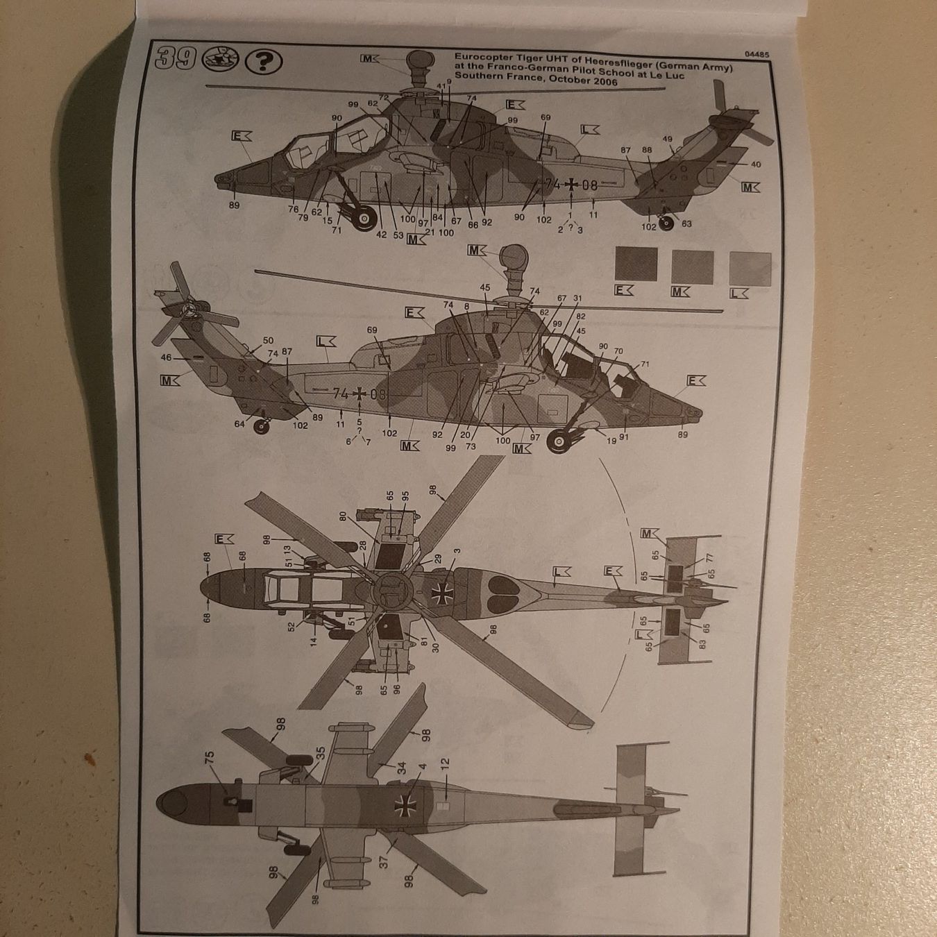 Revell Kit di modellismo & Modellini statici: 1835 ... Eurocopter UHT/HAP Tiger ... Revell 04485 – Usato da Bonstetten venduto da Benibanny59 1