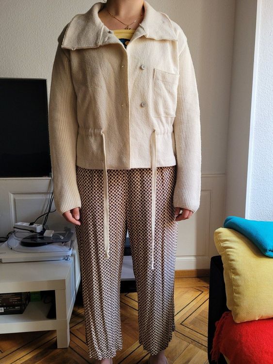 Veste Blanche Transit Par Such Taille 2 – Coton & Lin – Coupe Regular Femme – Modèle 601
