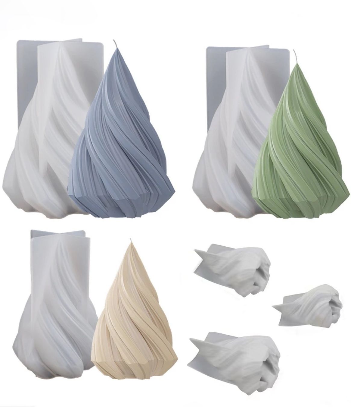 Teglie da forno: Silikonform Giessform Kerzenform Swirl 3er – Nuovo e nell'imballaggio originale da Kaltbrunn venduto da schere-stein-papier 5