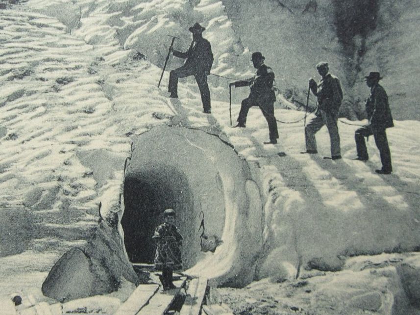 Cartoline postali: EIGERGLETSCHER GLETSCHERBESTEIGUNG SEILSCHAFT  1912 BEO AK – Usato da Ettingen venduto da Hausi4711 1