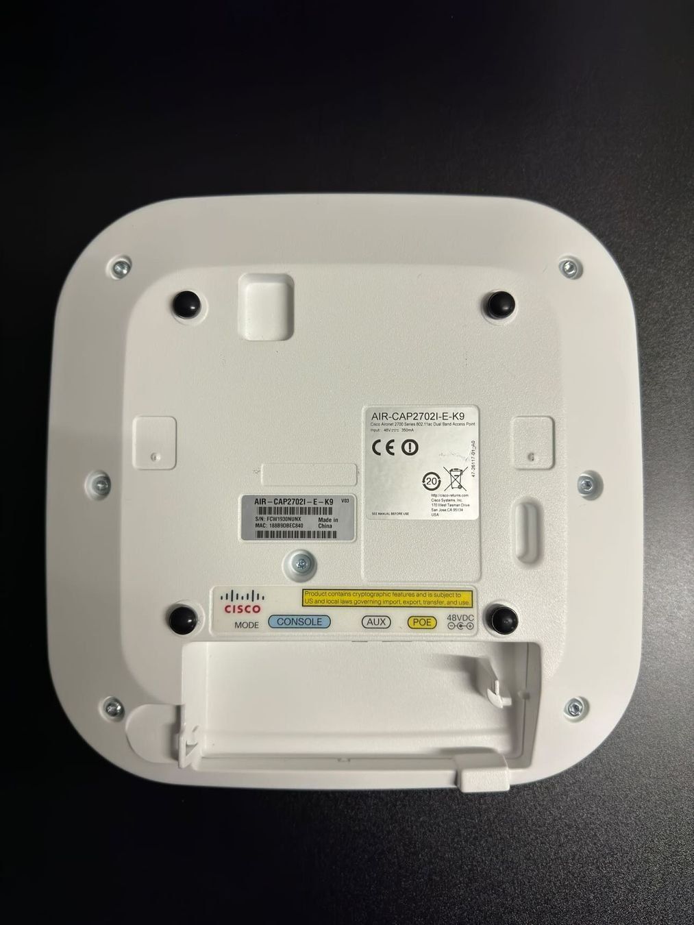 Cisco WiFi: Cisco Access Point AIR-CAP2702I-E-K9 – Usato da Altstätten SG venduto da Cobra96 1