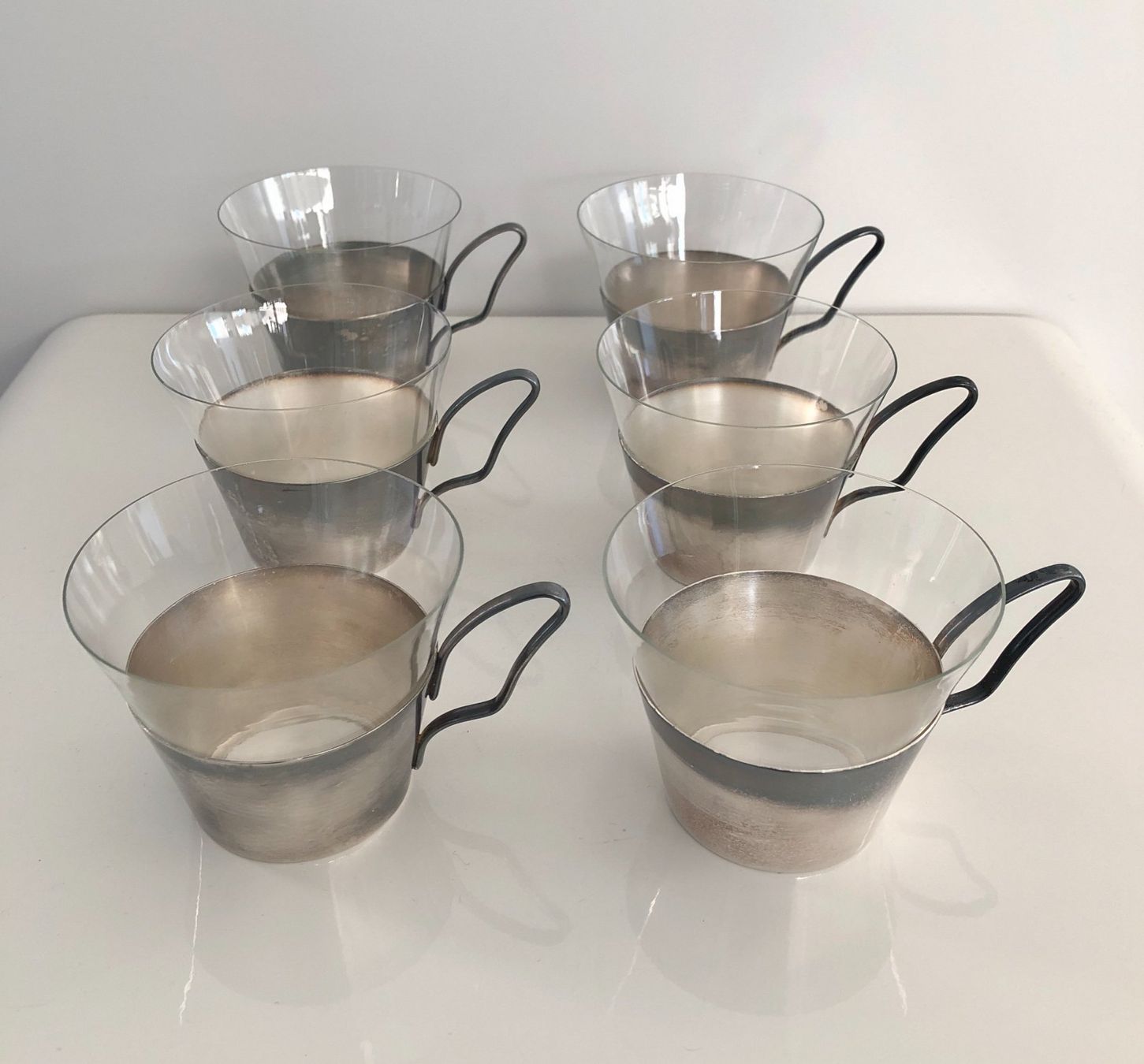 Bicchieri: Edles Glas-Metallhalter-Set – Usato da Balzers venduto da Kubus28 4