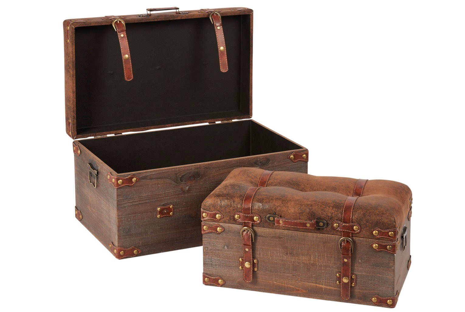 Cassapanche: Hocker Sitztruhe Vintage braun – Nuovo e nell'imballaggio originale da Wallisellen venduto da kingschair