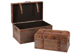 Hocker Sitztruhe Vintage braun