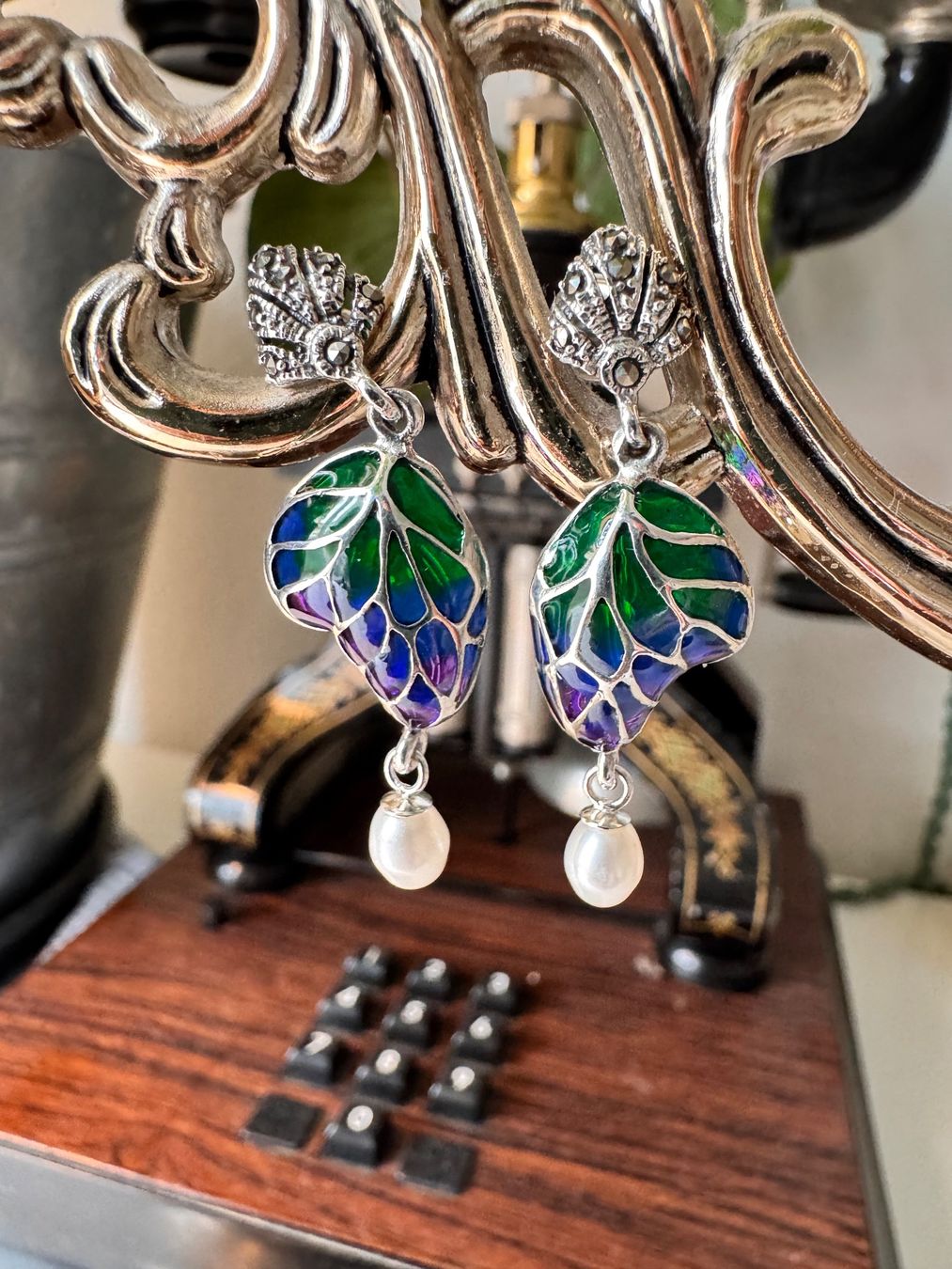 Orecchini pendenti & Orecchini a lobo: Ohrringe Tiffany Technik mit Perlen  Silver925 – Nuovo (secondo la descrizione) da Zürich venduto da LIBELLA13 2