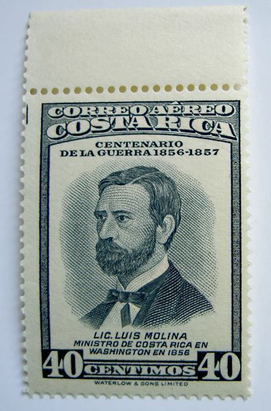 Alle Briefmarken: 40 Centimos, Costa Rica, Centenario 1957 – Neu (gemäss Beschreibung) aus Stuttgart von Escazu