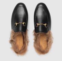 Gucci Princetown Horsebit Loafer mit Lammfell Gr.38