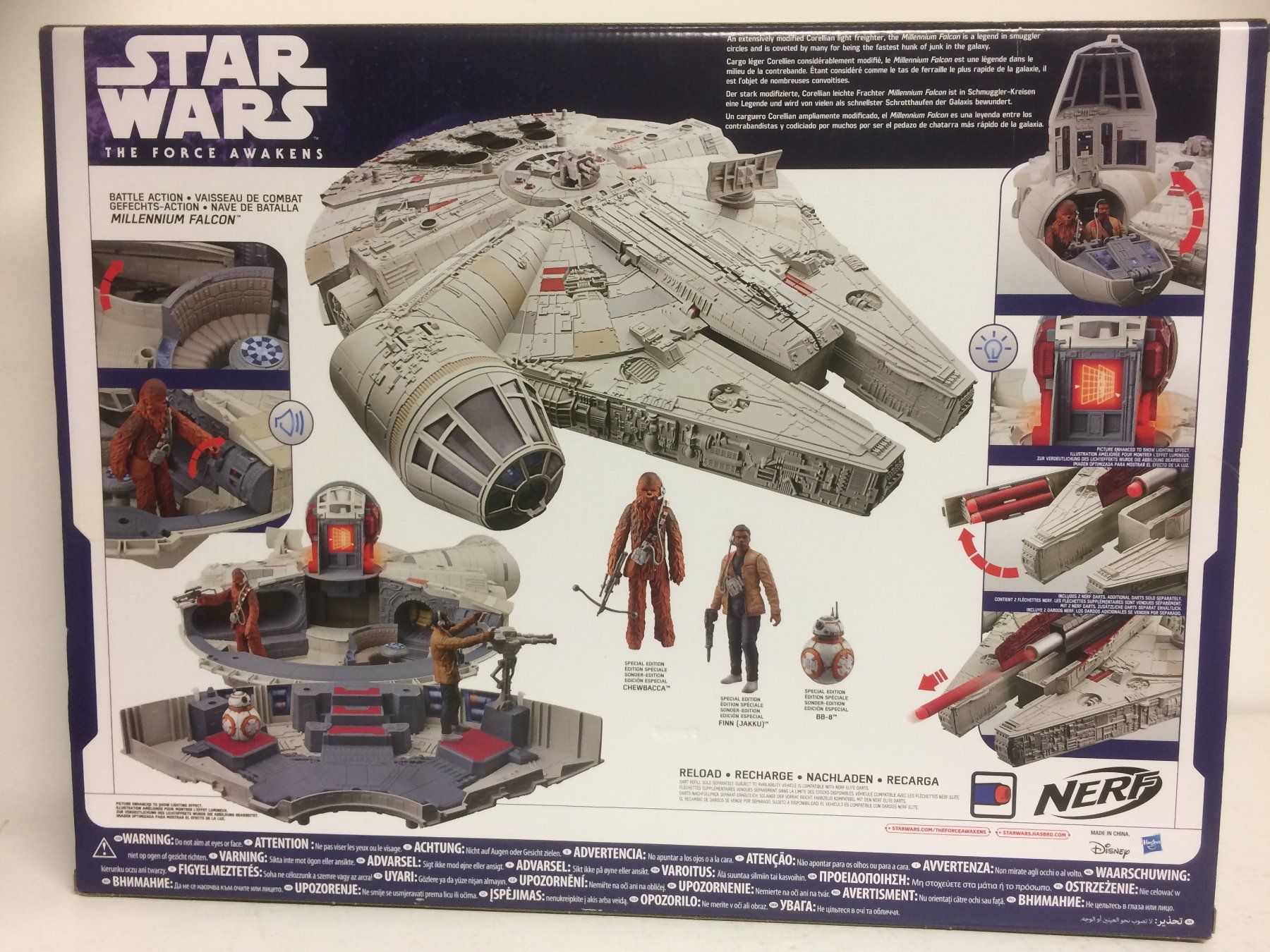 Hasbro Figuren: BATTLE ACTION MILLENIUM FALCON with 3 ACTION FIGURES & NERF – Neu und originalverpackt aus Vezia von Aquarius_Age 2