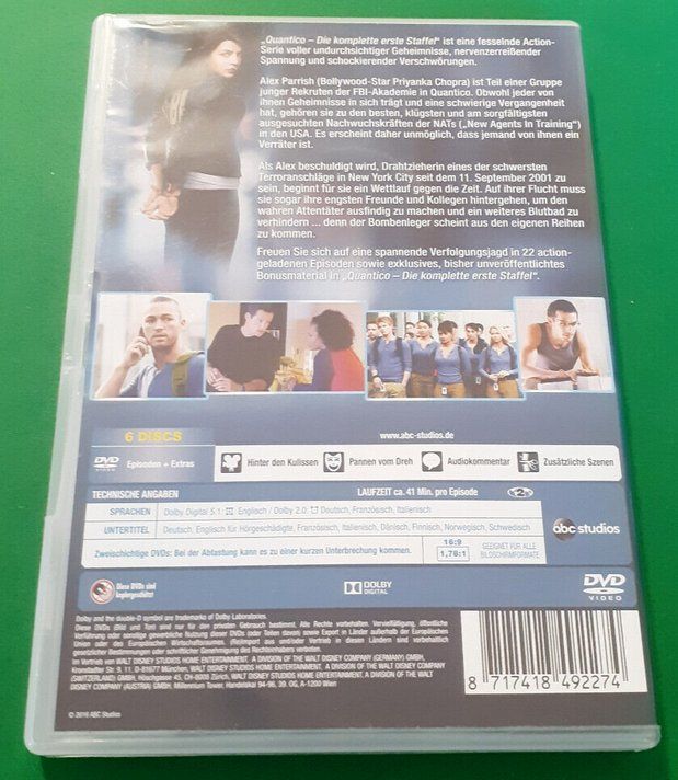 Quantico  (Staffel 1)     > De-En-Fr-It <       6-DVD's 2