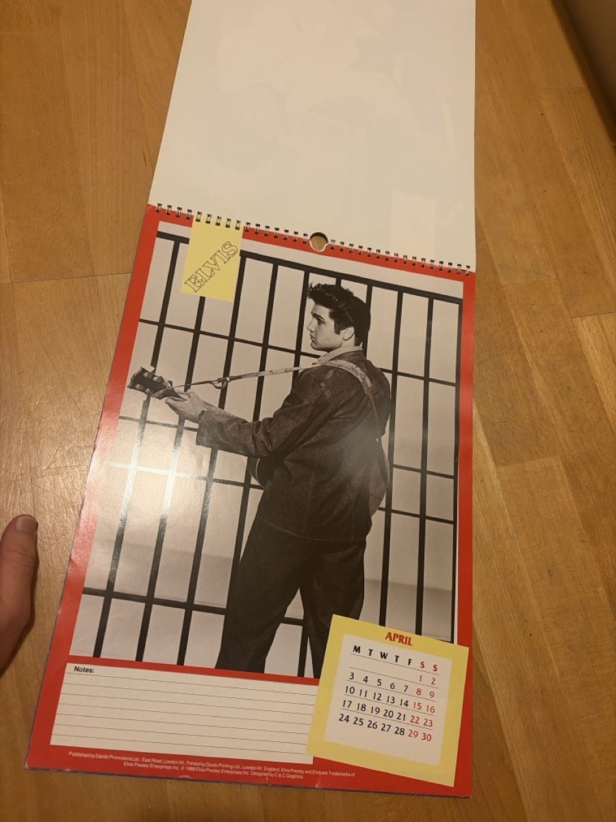 Calendari: ELVIS official Calendar 1989 – Usato da Winterthur venduto da chr_qrt2 2