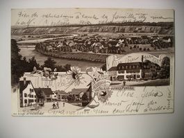 s/wLithoAK KLEINANDELFINGEN mit BahnSTempel