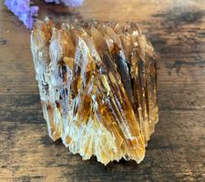 ✲ Bernstein Calcit Rohstein ✲ 463g / 100mm Amber Calcite