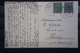 CH - Postkarte - Vésenaz mit J33 im Paar