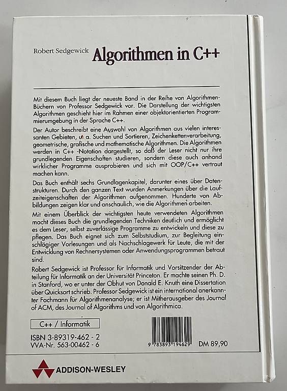 Libri: Algorithmen in C++  Robert Sedgewick (Addison-Wesley) – Usato da Rotkreuz venduto da bizych 1
