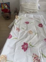3-Teilig 100 %Baumwoll Bettwäsche mit Blumenmuster