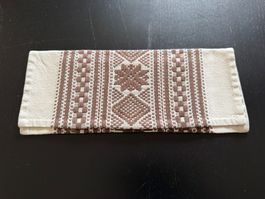 Schöne Vintage Servietten-Tasche, Handarbeit, braun-beige
