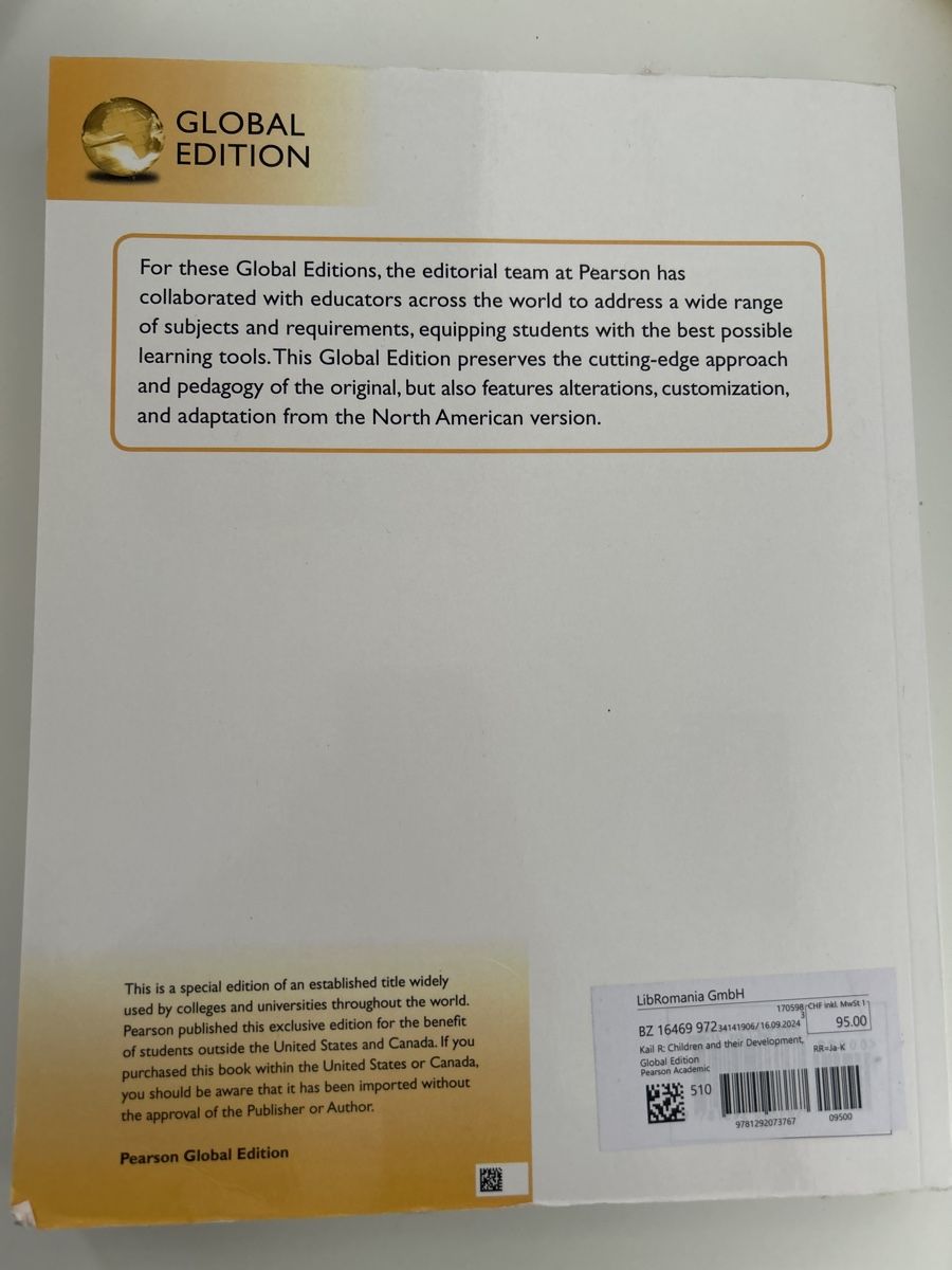 Libri: Children and Their Development, 7. Edition, neuwertig – Nuovo (secondo la descrizione) da Muri b. Bern venduto da ann_55pr 1