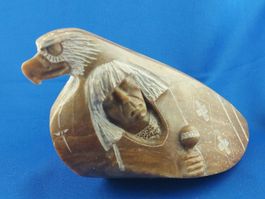 Navajo Indianer Skulptur- handsigniert mit Zertifikat