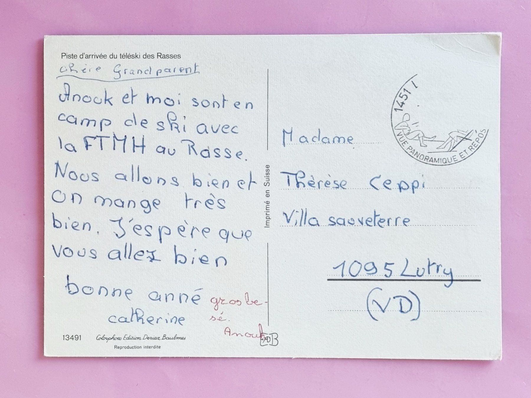 Cartoline postali: Les Rasses - Skilift - Teleski – Usato da Rothrist venduto da RROENK 1