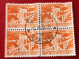 4 er Block Nr.298 mit Stempel
