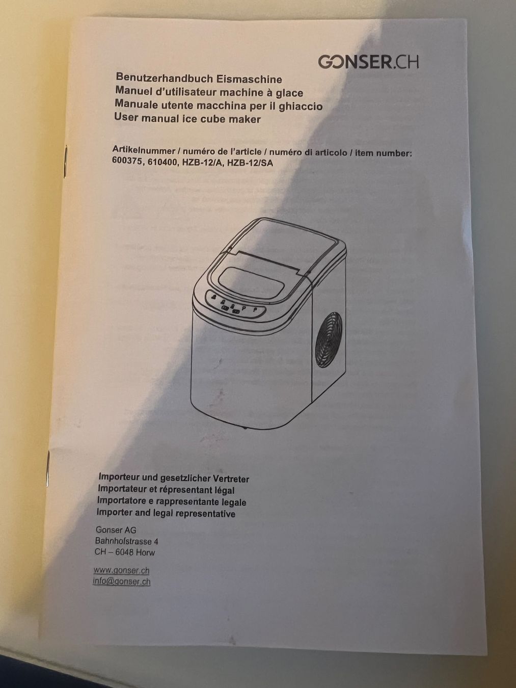 Gonser Elettrodomestici da cucina: GONSER Eiswürfel Maschine NEU – Nuovo (secondo la descrizione) da Burgdorf venduto da Vida6 4