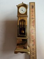 Miniatur Standuhr Messing 20cm guter Zustand