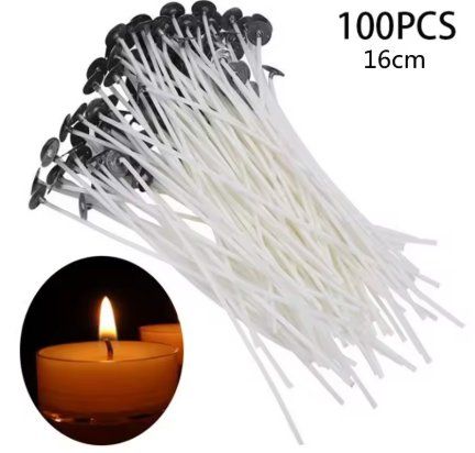 Candele: Baumwolle Kerzendochte gewachst 100 Stück 16cm – Nuovo e nell'imballaggio originale da Dintikon venduto da sibru3