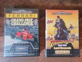 2 jeux Sega Mega Drive Indiana Jones + Ferrari – testés