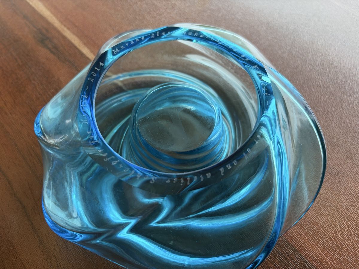 Murano Portacandele: Bougeoir Murano bleu turquoise, édition limitée – Nuovo e nell'imballaggio originale da Vuisternens-Ogoz venduto da PhilDr 8