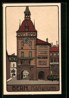 Steindruck-AK Bern, Partie am Käfigturm