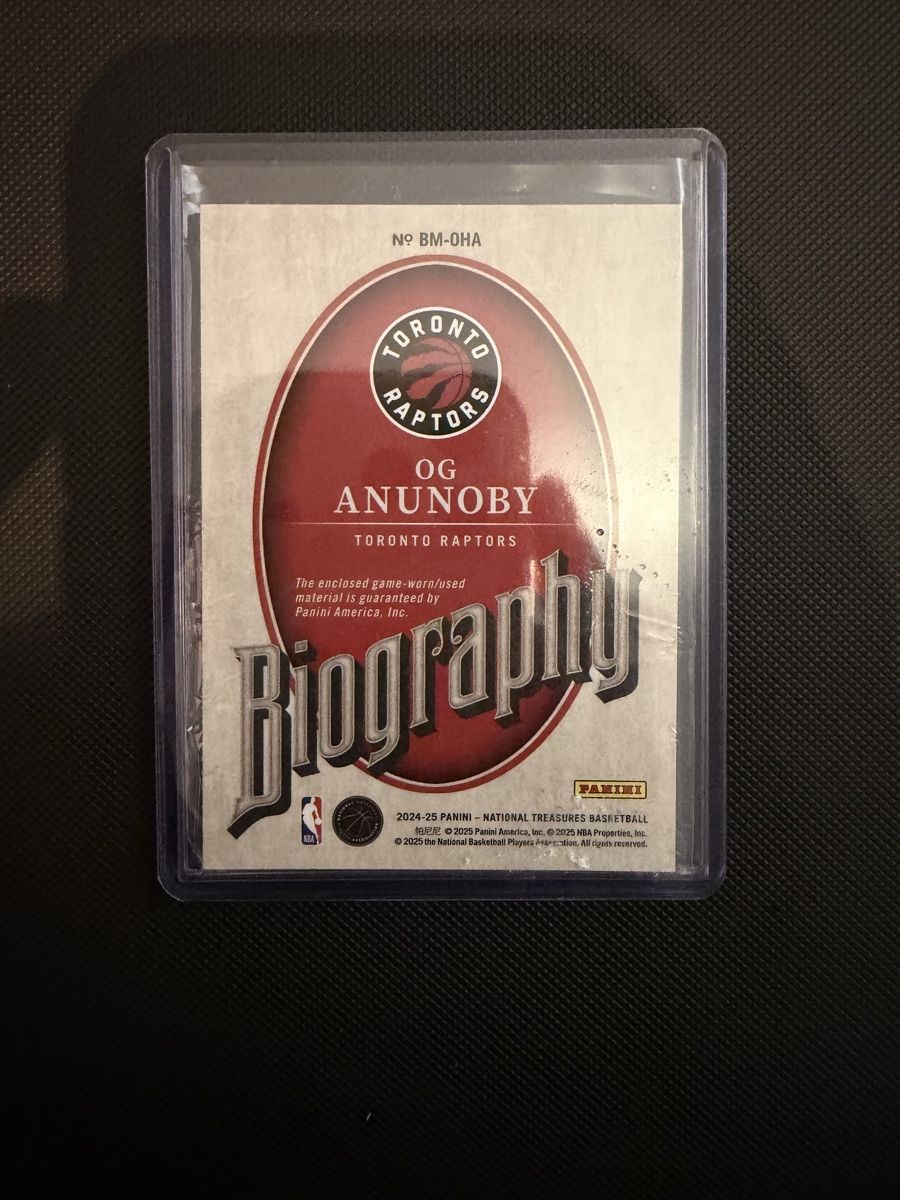 Nba Cartes à collectionner: Biography Materials OG Anunoby /99 – Neuf (Voir description) à Lenzburg par fastbreakcards 1