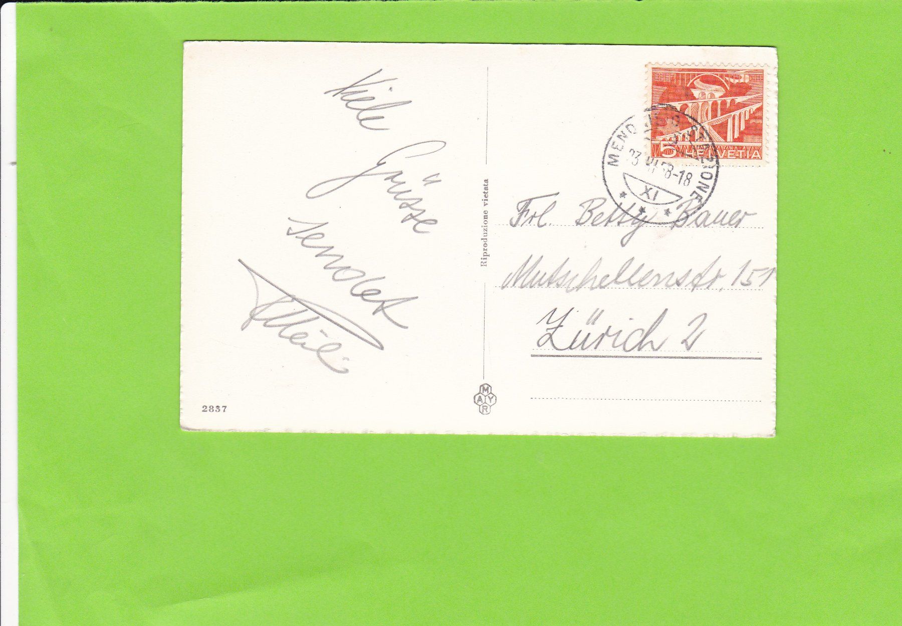 Cartoline postali: Mendrisio – Usato da St. Peterzell venduto da neckertal 1