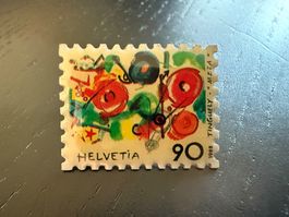 Tinguely Briefmarke Anstecknadel "Meta" - Helvetia 90