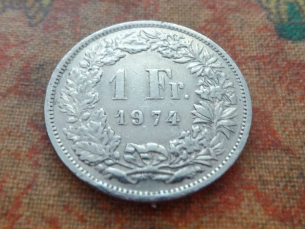 Tutti le monete: 1 Fr. 1974 – Usato da Romanel-sur-Lausanne venduto da Swift13